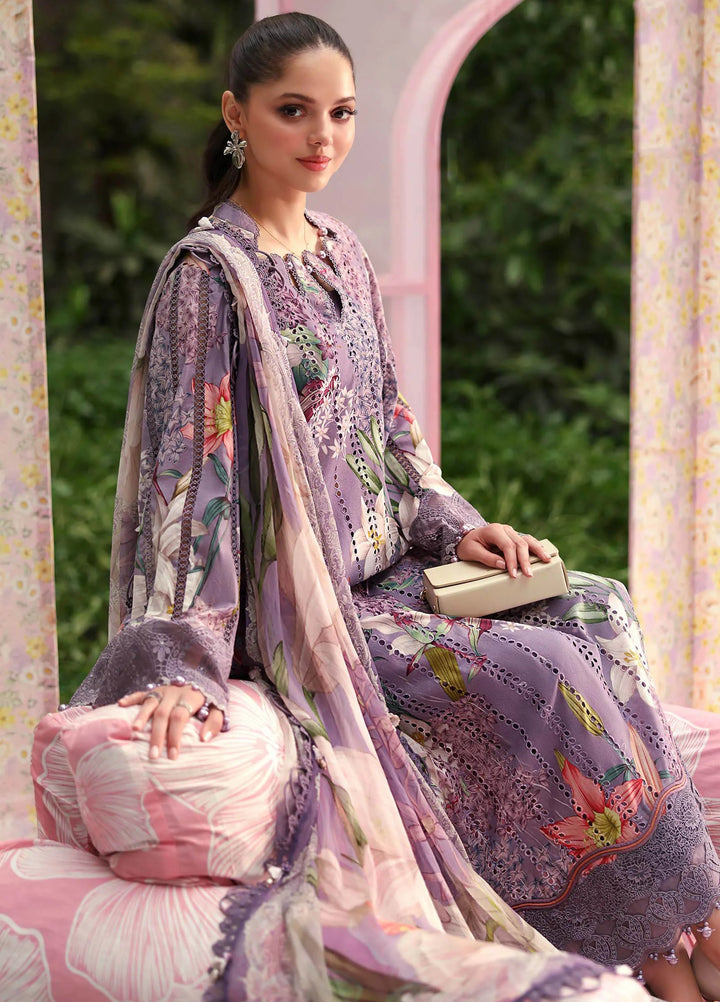 M Prints by Maria B Unstitched Embroidered Lawn 3 Piece Suit MB26UME 6B - Eid Collection