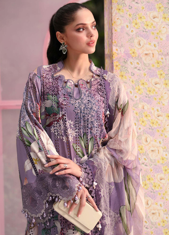 M Prints by Maria B Unstitched Embroidered Lawn 3 Piece Suit MB26UME 6B - Eid Collection