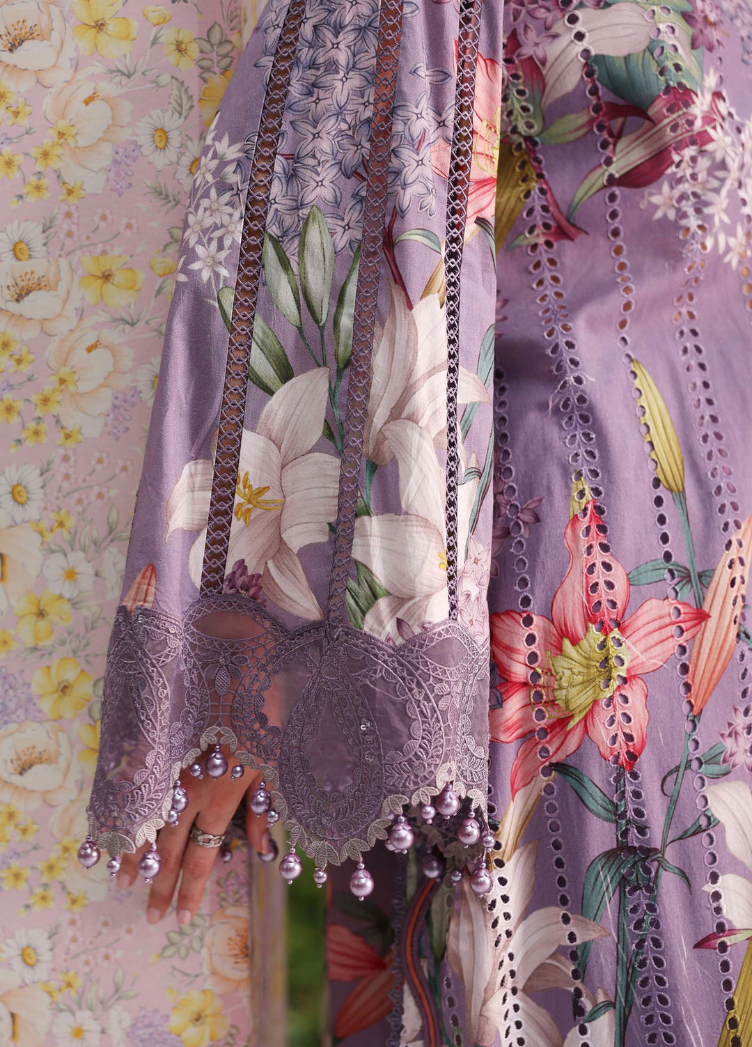 M Prints by Maria B Unstitched Embroidered Lawn 3 Piece Suit MB26UME 6B - Eid Collection