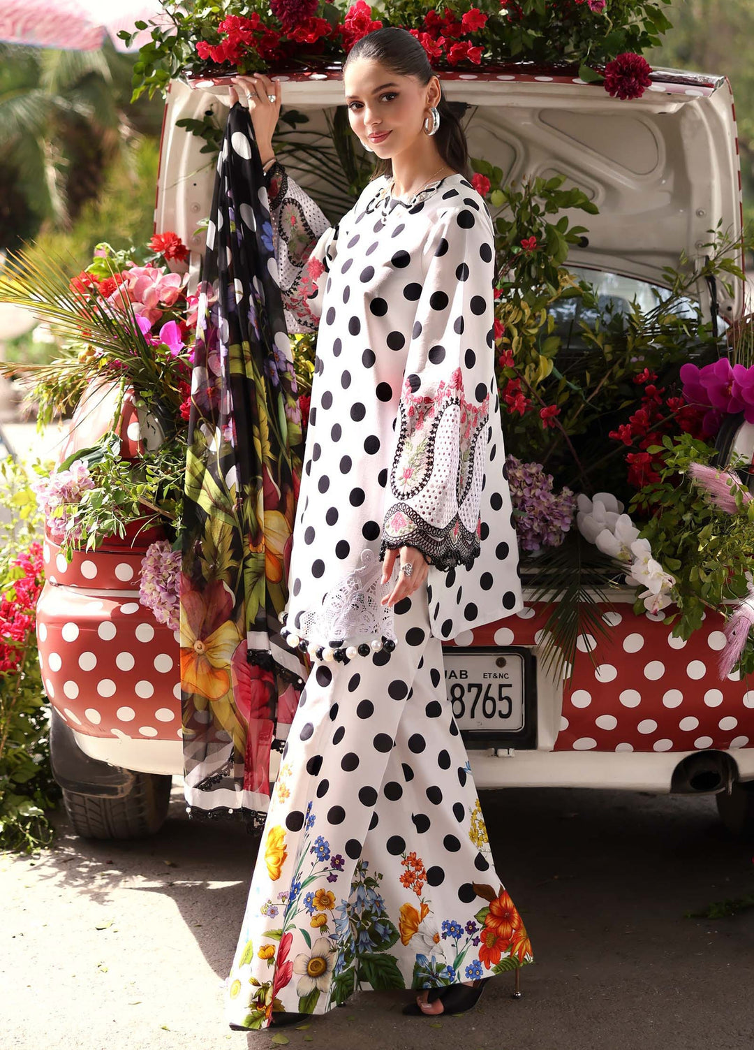 M Prints by Maria B Unstitched Printed Lawn 3 Piece Suit MB26UME 8A - Eid Collection