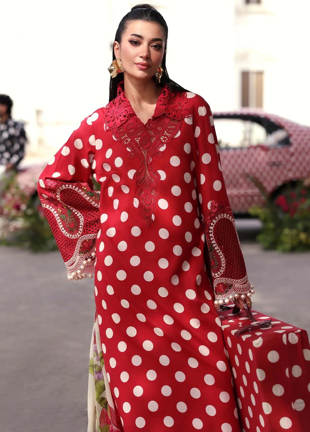 M Prints by Maria B Unstitched Printed Lawn 3 Piece Suit MB26UME 8B - Eid Collection