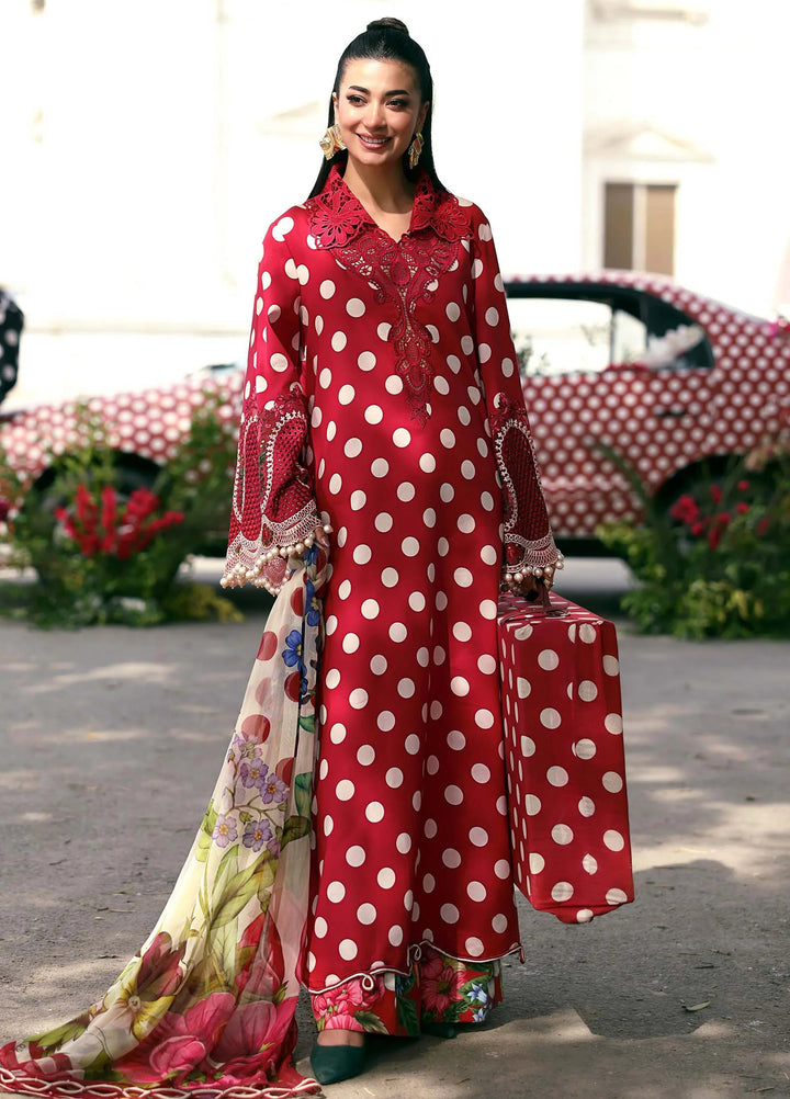M Prints by Maria B Unstitched Printed Lawn 3 Piece Suit MB26UME 8B - Eid Collection