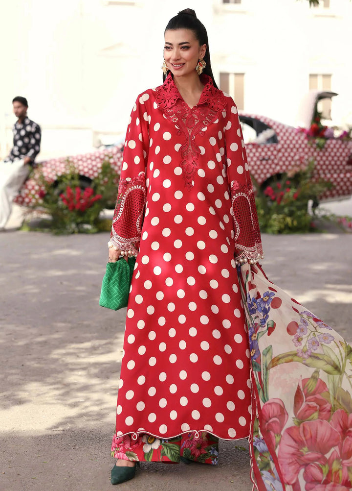 M Prints by Maria B Unstitched Printed Lawn 3 Piece Suit MB26UME 8B - Eid Collection