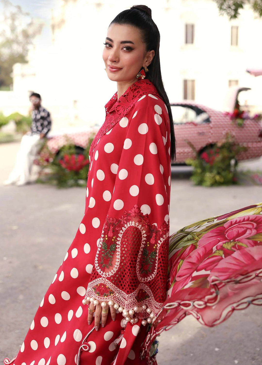 M Prints by Maria B Unstitched Printed Lawn 3 Piece Suit MB26UME 8B - Eid Collection