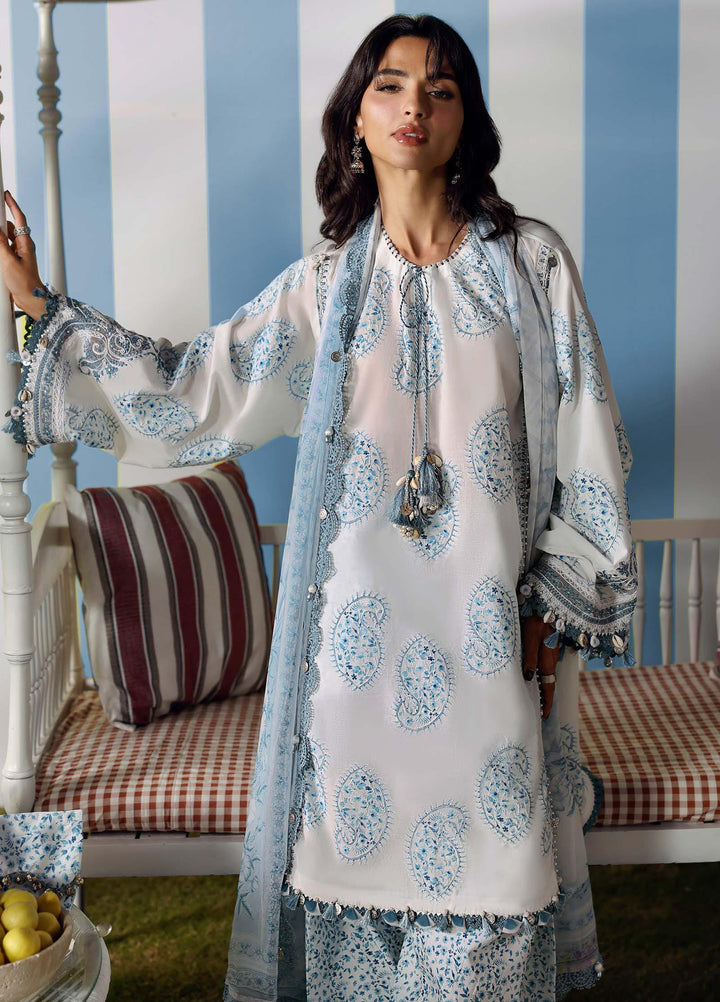 M Prints by Maria B Unstitched Embroidered Lawn 3 Piece Suit MB26UME 9A - Eid Collection