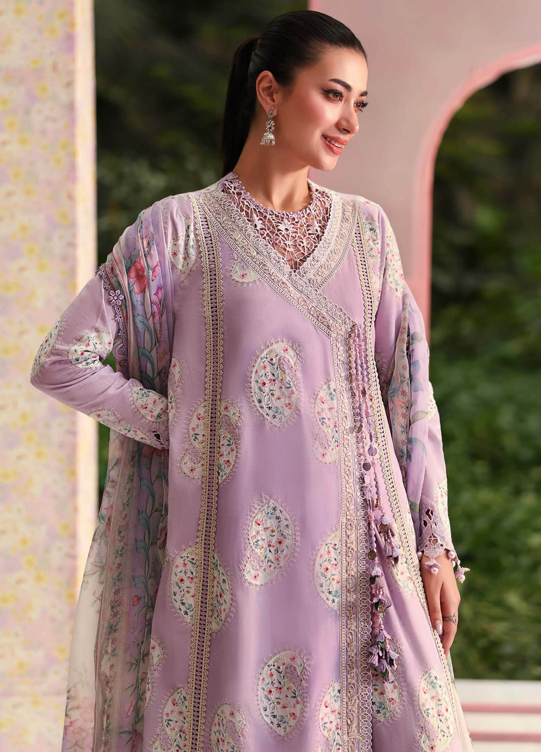 M Prints by Maria B Unstitched Embroidered Lawn 3 Piece Suit MB26UME 9B - Eid Collection