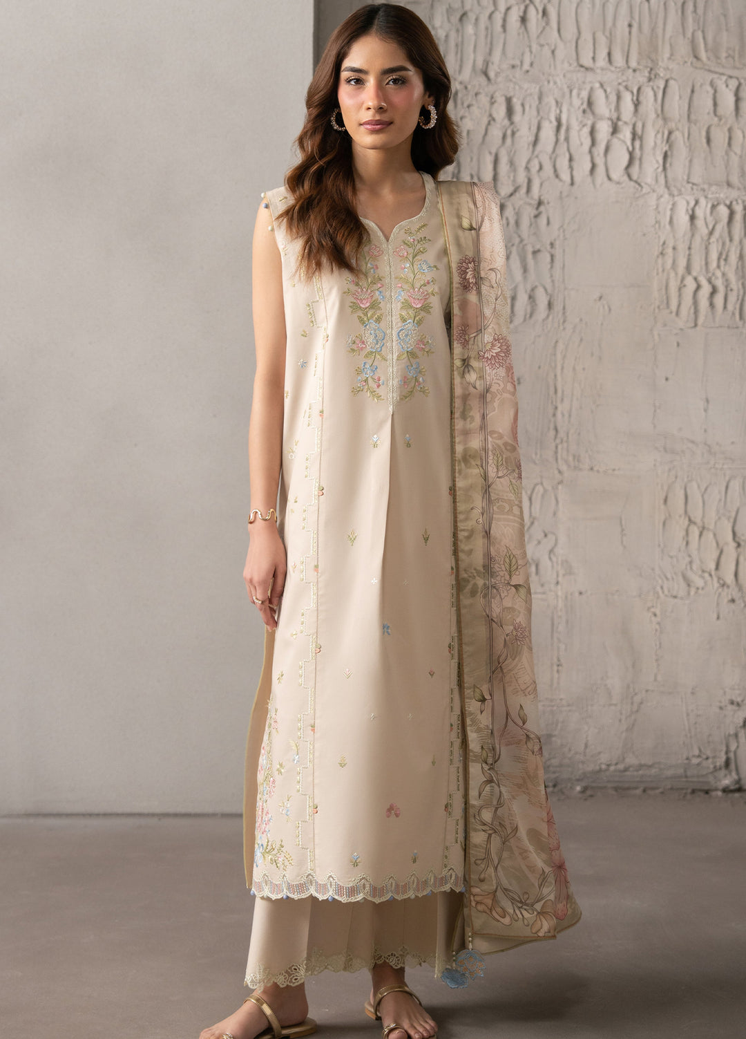 Selure by Seran Women Unstitched Embroidered Lawn 3 Piece Suit SN26ULS Eloise D-10 - Casual Collection