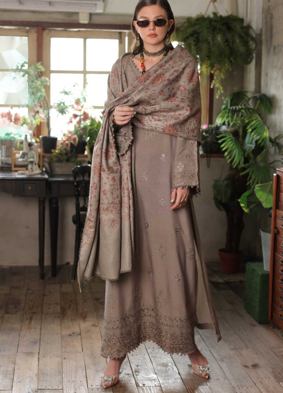 Noor by Saadia Asad Unstitched Embroidered Linen 3 Piece Suit SA26UNL D3 A - Winter Collection
