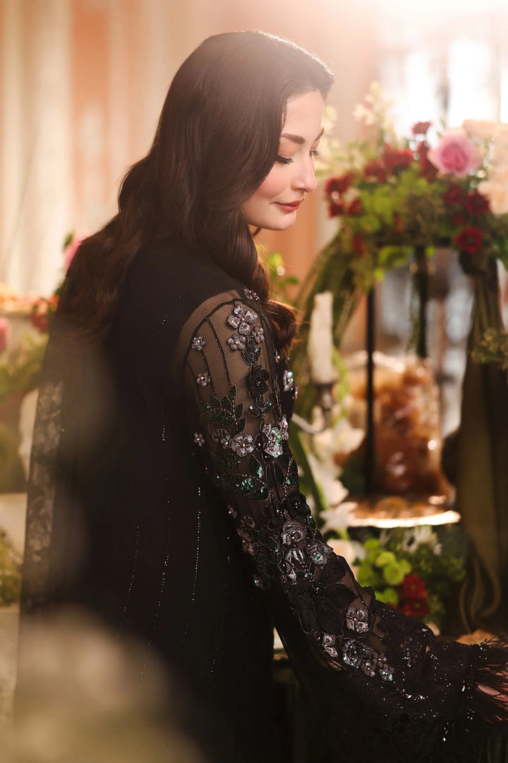 Maria B Unstitched Embroidered Chiffon 3 Piece Suit MB26UCF D4 - Festive Collection