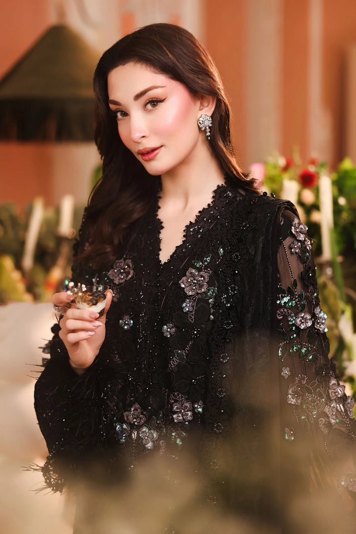 Maria B Unstitched Embroidered Chiffon 3 Piece Suit MB26UCF D4 - Festive Collection