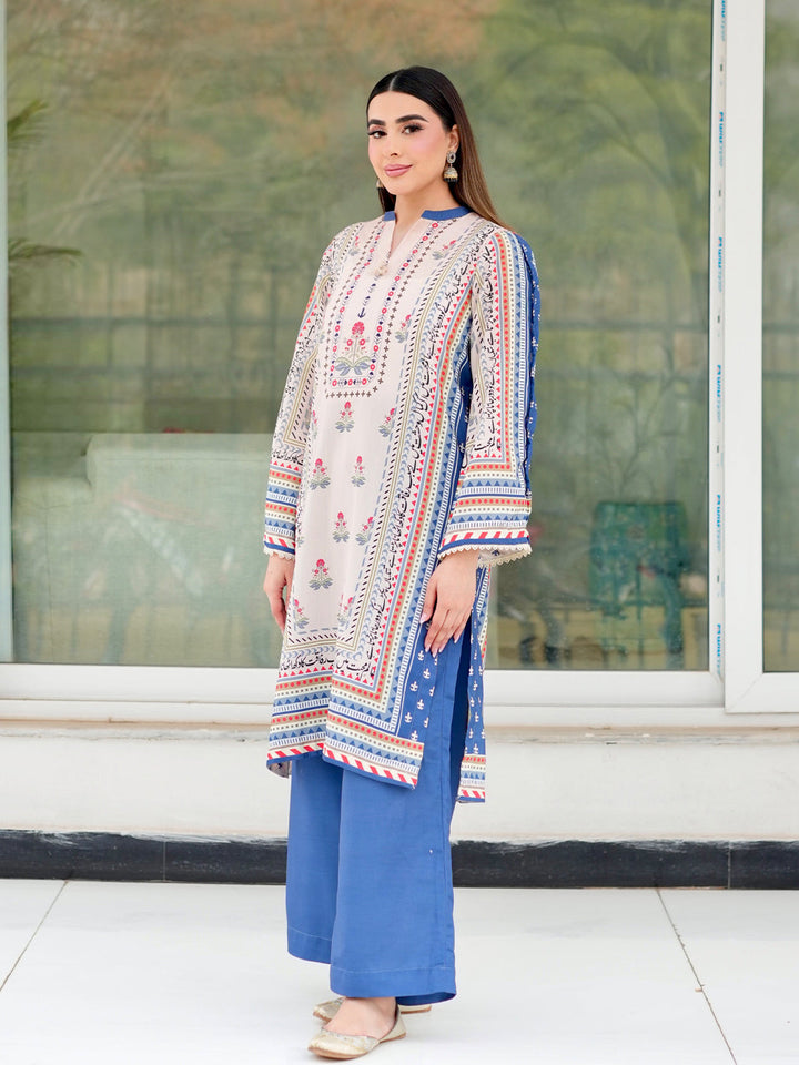 TNG Women Luxury Pret Printed Crepe 3 Piece Suit Asbaab - Casual Collection