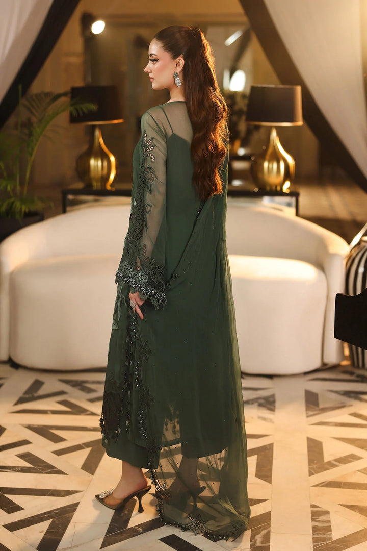 Maria B Unstitched Embroidered Chiffon 3 Piece Suit MB26UCF D7 - Festive Collection