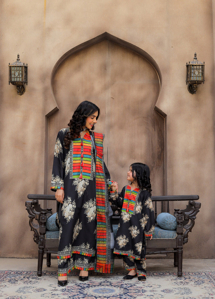 Everyday Edit by Style Up Girls RTW Printed Poly Lawn 2 Piece Suit Midnight Rainbow - Casual Collection