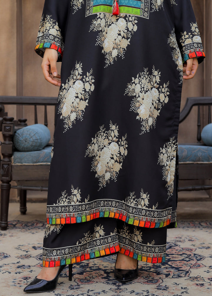 Daily Luxe by Style Up Women RTW Printed Poly Lawn 3 Piece Suit Midnight Mosaic - Casual Collection
