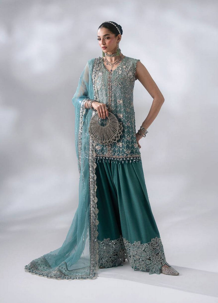 Mbroidered by Maria B Unstitched Embroidered Organza 3 Piece Suit MB26UMW D7 - Wedding Collection