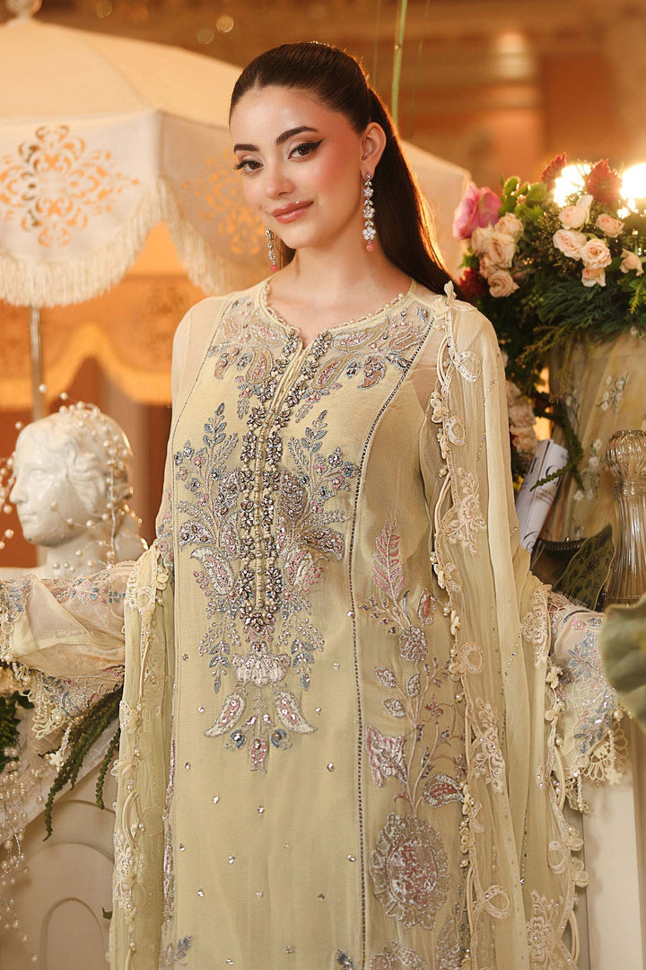 Maria B Unstitched Embroidered Chiffon 3 Piece Suit MB26UCF D8 - Festive Collection
