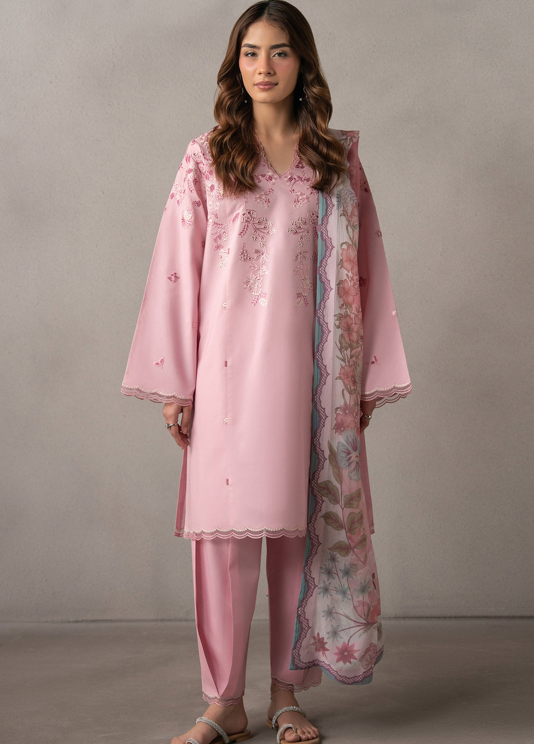 Selure by Seran Women Unstitched Embroidered Lawn 3 Piece Suit SN26ULS Florenne D-09 - Casual Collection
