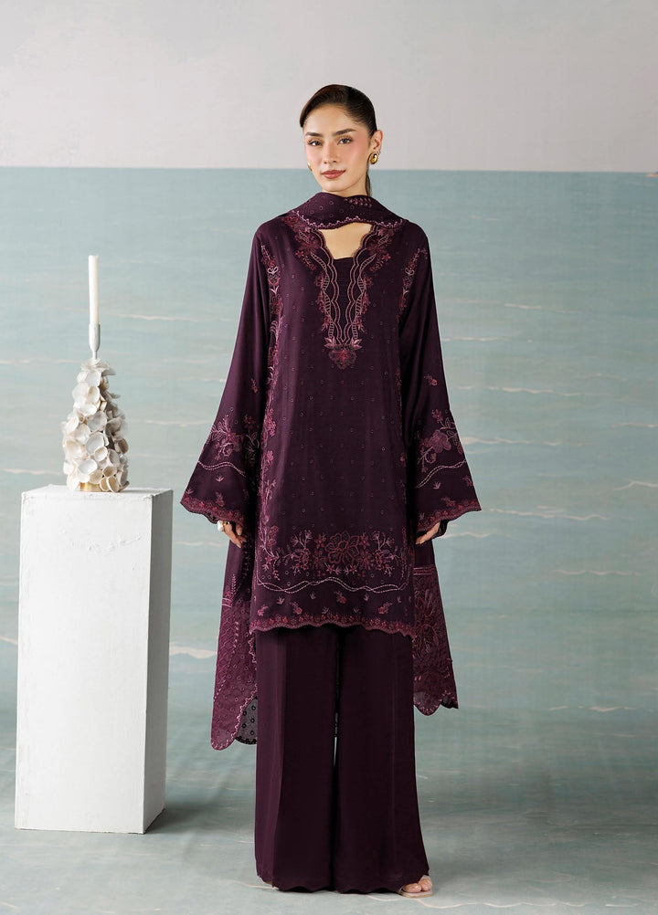 Miras by Daria Unstitched Embroidered Leather Peach 3 Piece Suit DN26UML DA-132 - Fextive Collection