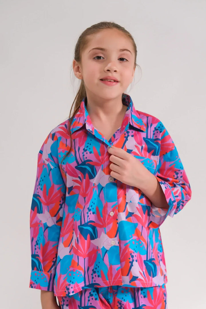 Dhaga Kids Pret Printed Poly lawn 2 Piece Capri SPD25K06 - Summer Collection