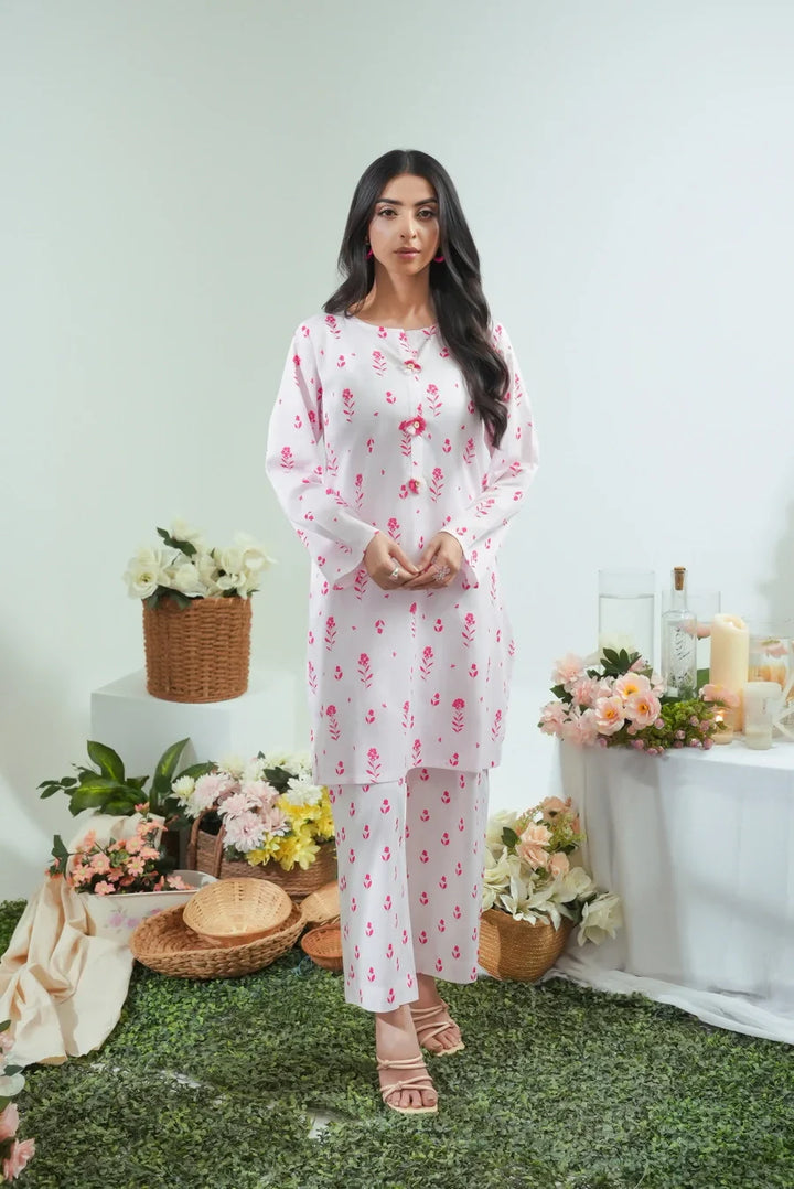 Dhaga Women Pret Printed 2 Piece Lawn Matching Separate FW24DSP0049 - Summer Collection