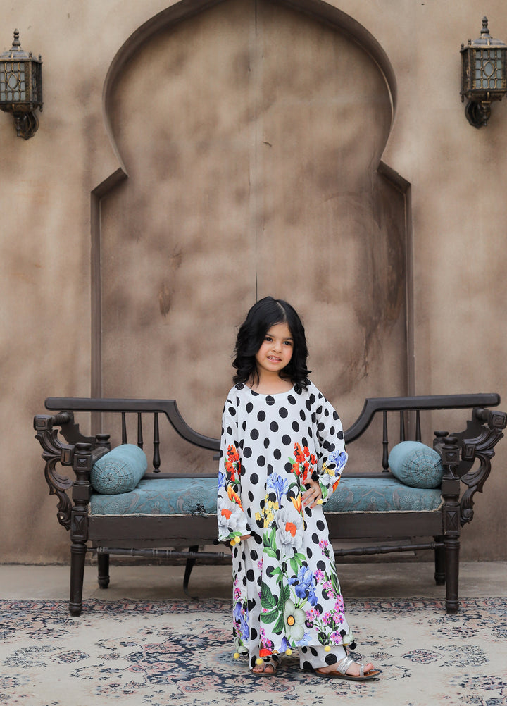 Everyday Edit by Style Up Girls RTW Printed Poly Lawn 2 Piece Suit Polka and Petal - Casual Collection