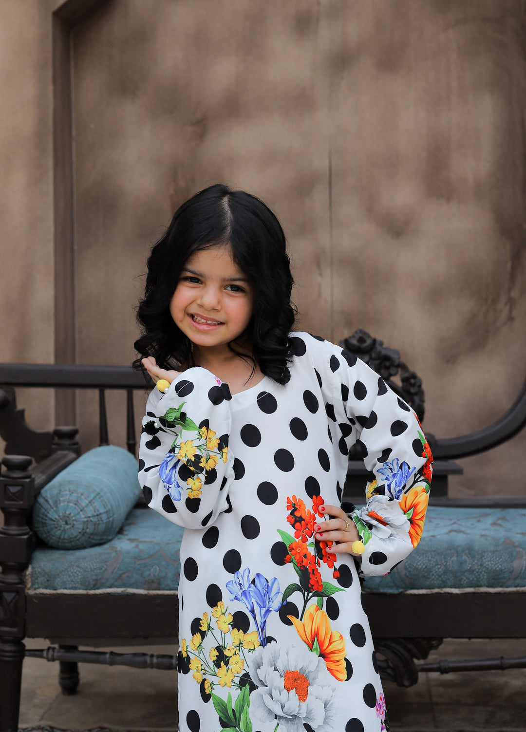 Everyday Edit by Style Up Girls RTW Printed Poly Lawn 2 Piece Suit Polka and Petal - Casual Collection