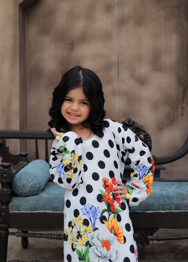 Everyday Edit by Style Up Girls RTW Printed Poly Lawn 2 Piece Suit Polka and Petal - Casual Collection