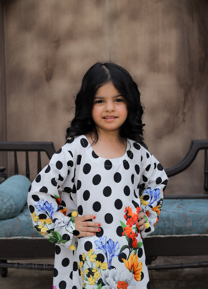 Everyday Edit by Style Up Girls RTW Printed Poly Lawn 2 Piece Suit Polka and Petal - Casual Collection