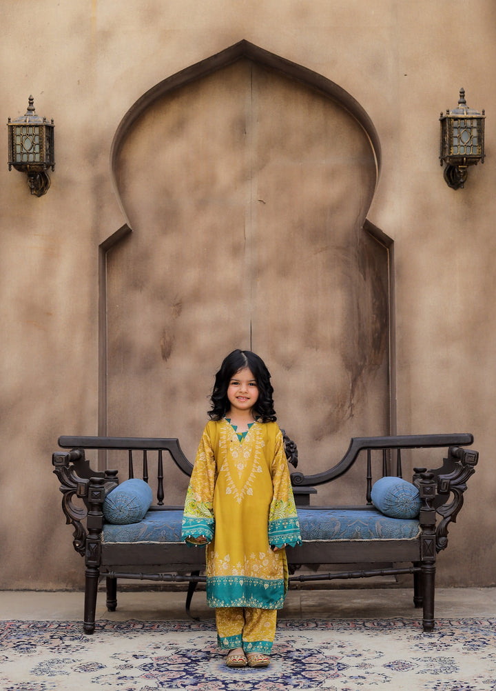 Everyday Edit by Style Up Girls RTW Printed Poly Lawn 2 Piece Suit Teal Heritage - Casual Collection