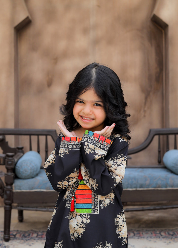 Everyday Edit by Style Up Girls RTW Printed Poly Lawn 2 Piece Suit Midnight Rainbow - Casual Collection