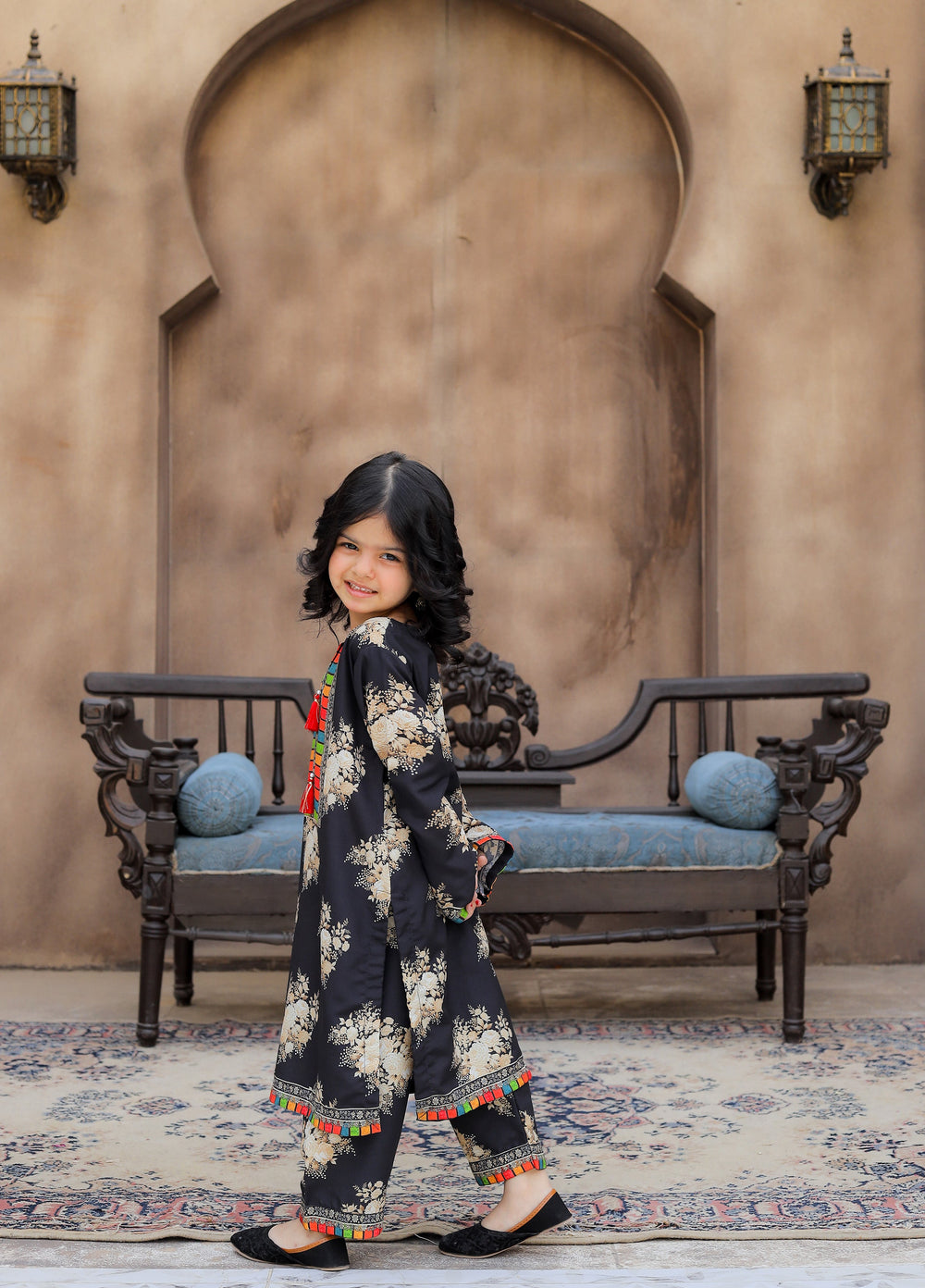 Everyday Edit by Style Up Girls RTW Printed Poly Lawn 2 Piece Suit Midnight Rainbow - Casual Collection