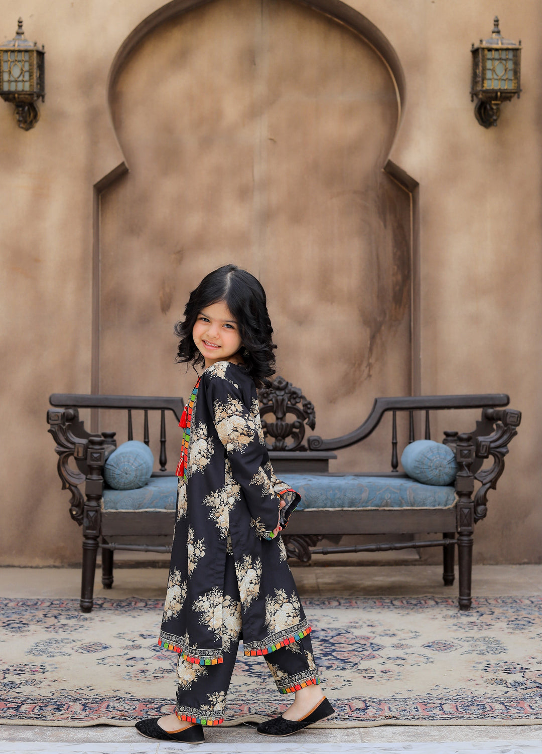 Everyday Edit by Style Up Girls RTW Printed Poly Lawn 2 Piece Suit Midnight Rainbow - Casual Collection