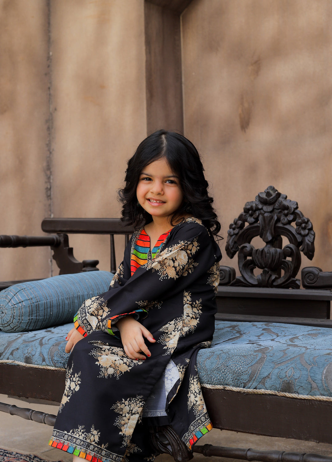 Everyday Edit by Style Up Girls RTW Printed Poly Lawn 2 Piece Suit Midnight Rainbow - Casual Collection