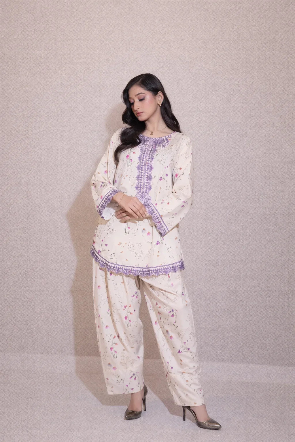 Urban Cut RTW Embroidered Cotton Co-Ord Sets Suit C-43 - Casual Collection