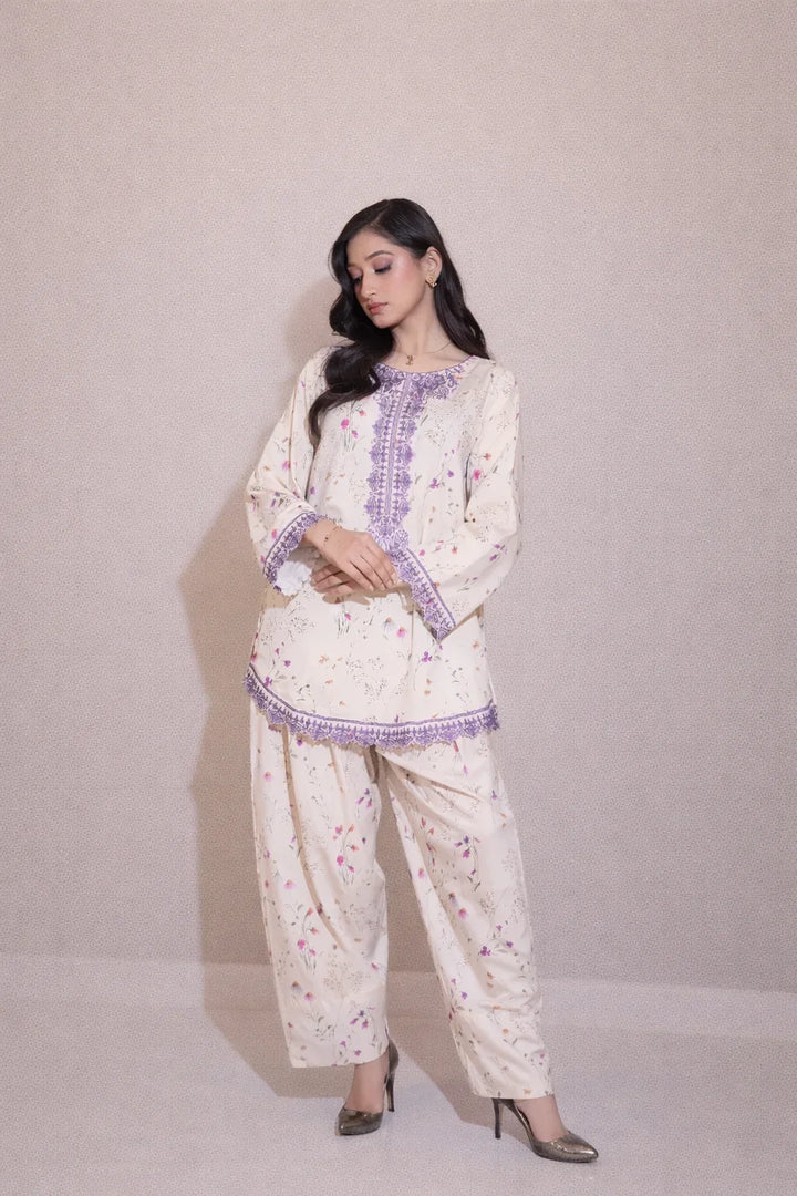 Urban Cut RTW Embroidered Cotton Co-Ord Sets Suit C-43 - Casual Collection