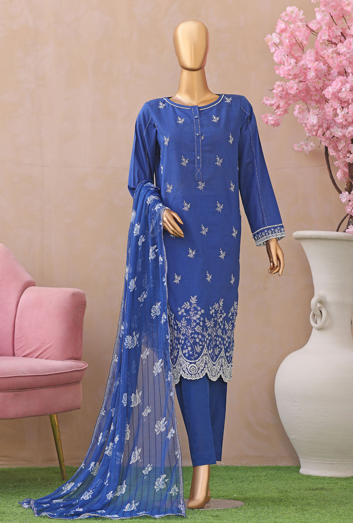 Dynasty by HZ Textiles Unstitched Embroidered Lawn 3 Piece Suit DEC - 01 Summer Collection