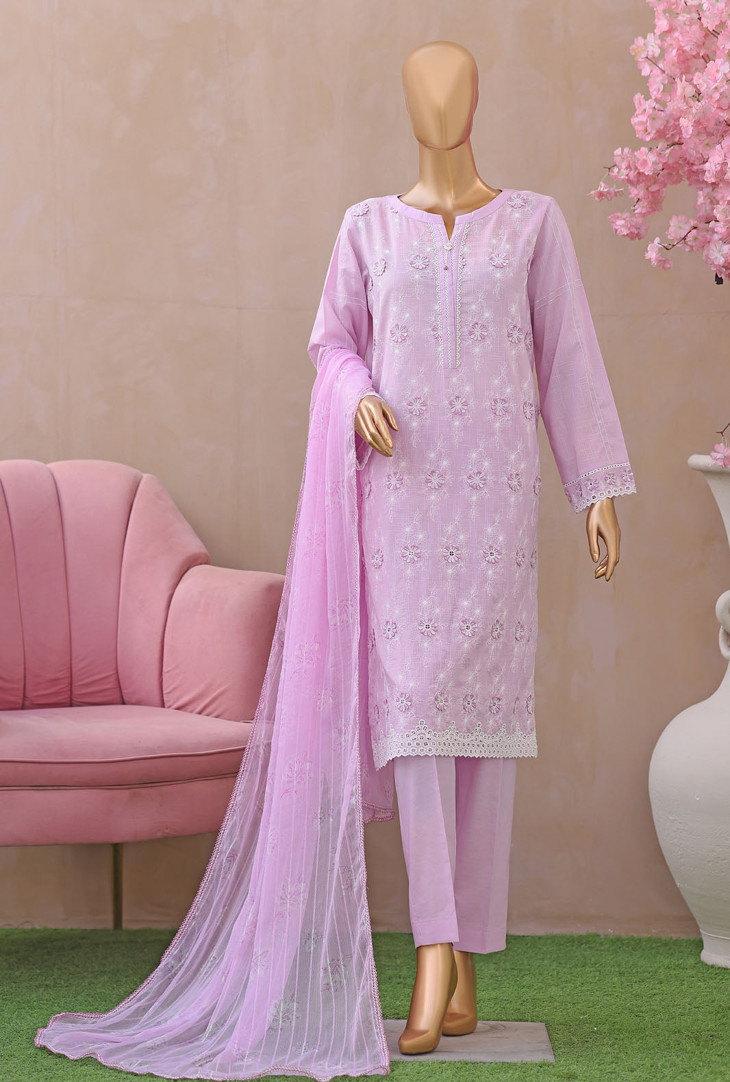 Dynasty by HZ Textiles Unstitched Embroidered Lawn 3 Piece Suit DEC - 08 Summer Collection