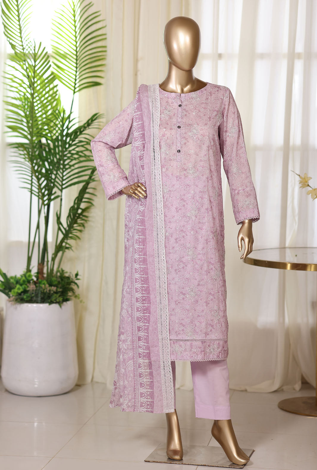 Dhagakari by HZ Textiles Unstitched Embroidered Lawn 3 Piece Suit DEC - 1068 Summer Collection