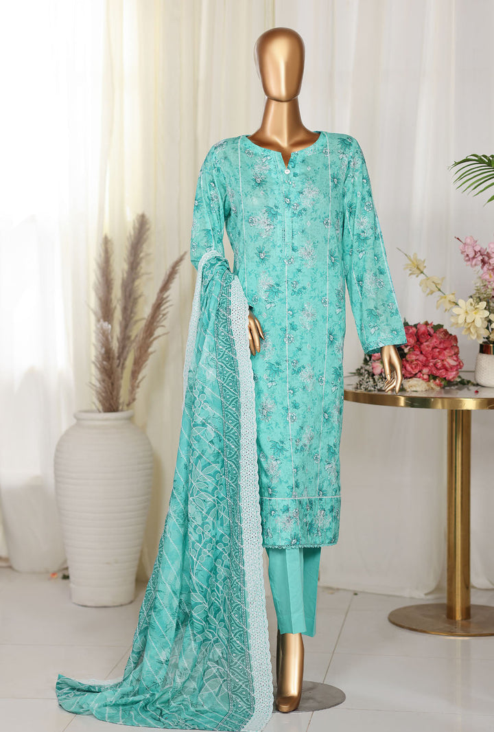 Dhagakari by HZ Textiles Unstitched Embroidered Lawn 3 Piece Suit DEC - 1072 Summer Collection