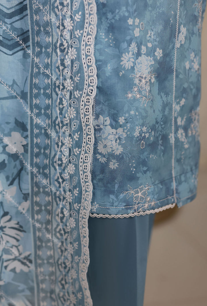 Dhagakari by HZ Textiles Unstitched Embroidered Lawn 3 Piece Suit DEC - 1074 Summer Collection