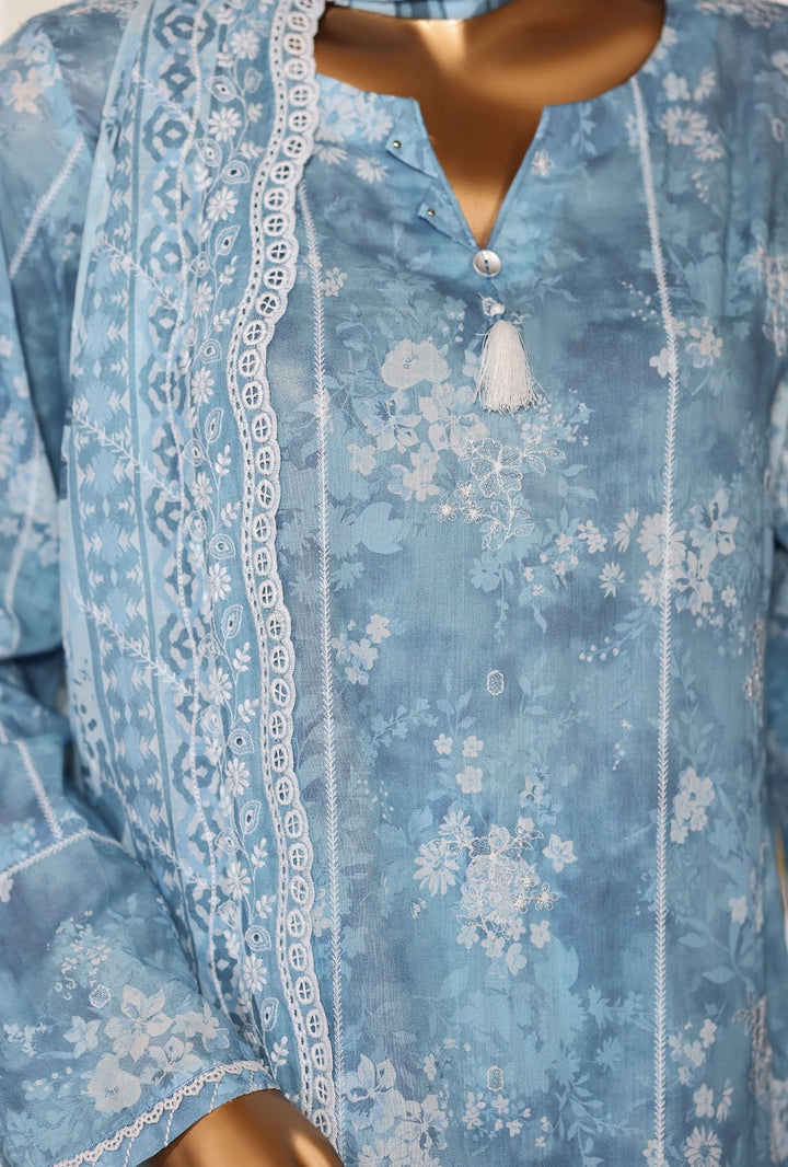 Dhagakari by HZ Textiles Unstitched Embroidered Lawn 3 Piece Suit DEC - 1074 Summer Collection