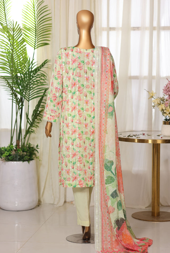 Dhagakari by HZ Textiles Unstitched Embroidered Lawn 3 Piece Suit DEC - 1075 Summer Collection