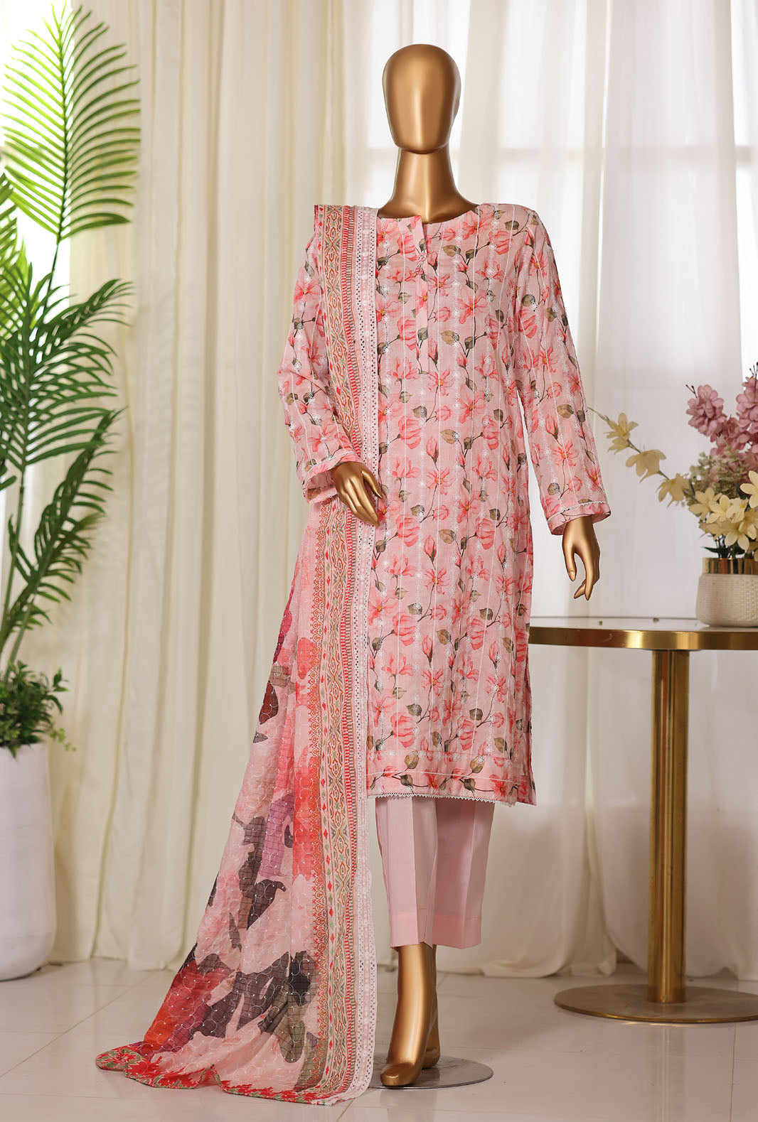 Dhagakari by HZ Textiles Unstitched Embroidered Lawn 3 Piece Suit DEC - 1076 Summer Collection