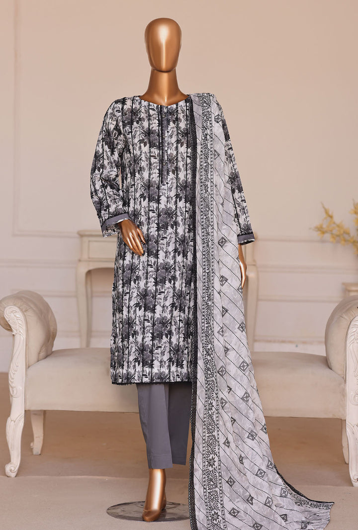 Dhagakari by HZ Textile Unstitched Embroidered Lawn 3 Piece Suit  DEC - 1077 - Casual Collection