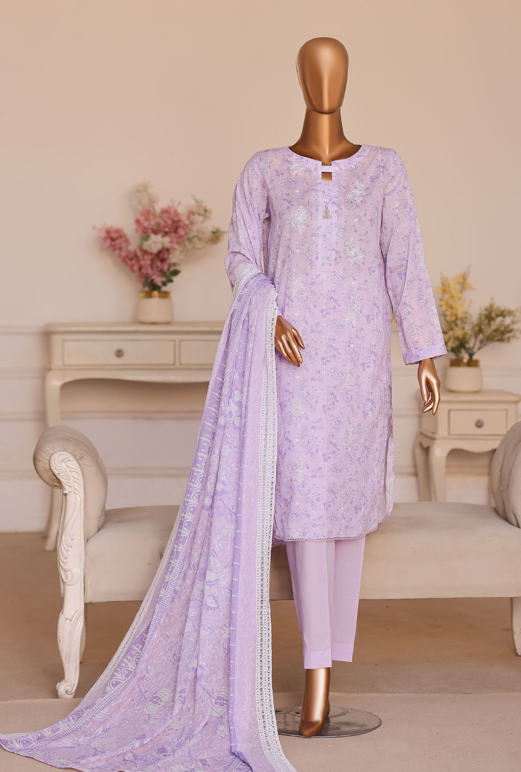 Dhagakari by HZ Textile Unstitched Embroidered Lawn 3 Piece Suit  DEC - 1078 - Casual Collection