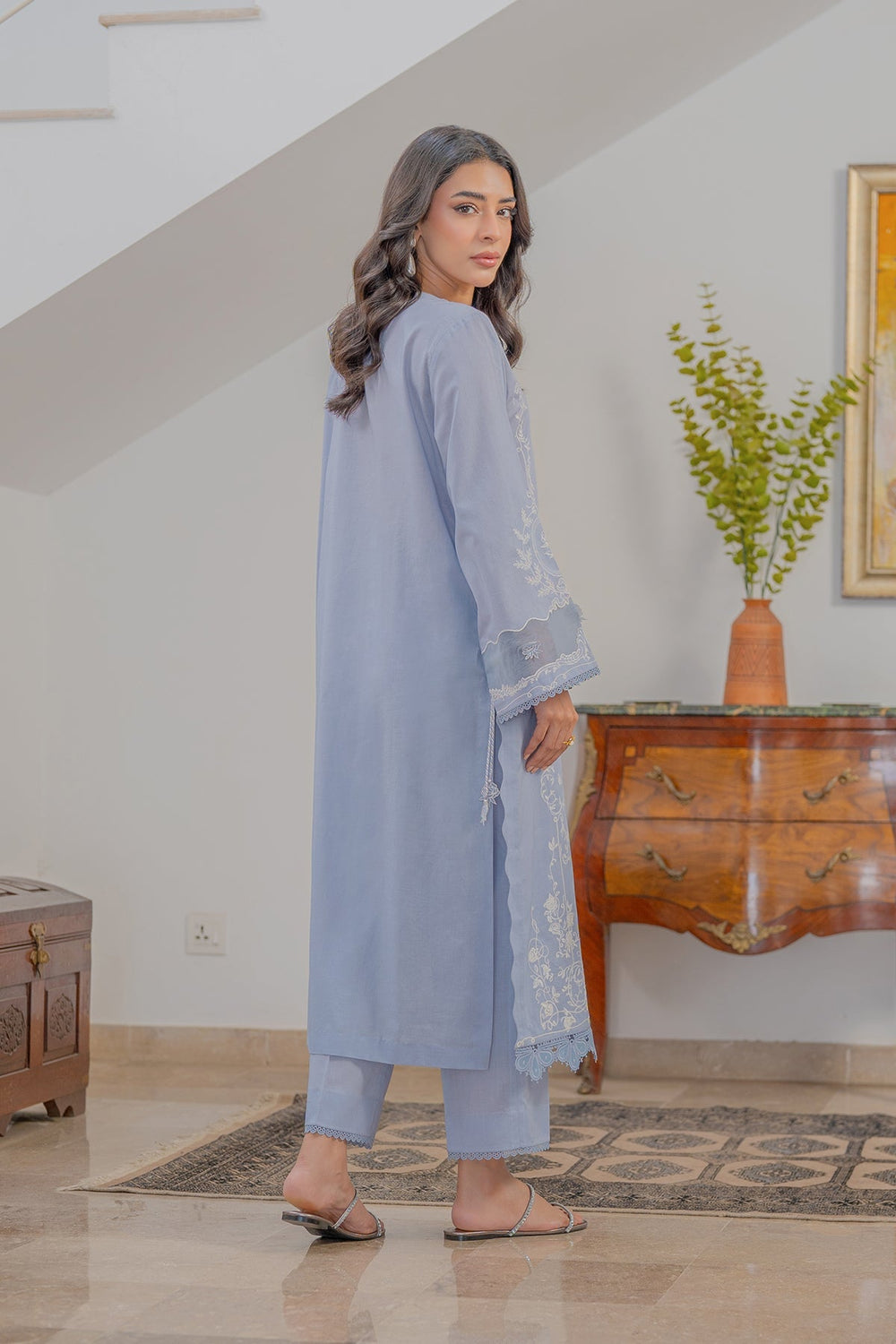 Sahar Women RTW Chikankari Embroidered Lawn 2 Piece Suit Lavender Glow - Festive Collection