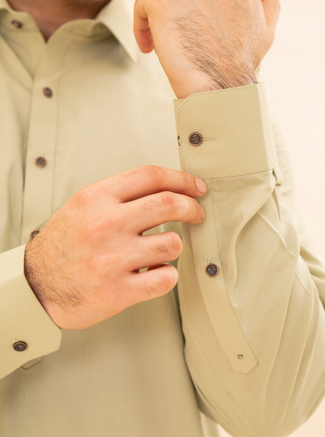 Muraqsh Ready To Wear Solids Cotton Men Mint French Collar Kameez Shalwar MURFCKS - Summer Collection