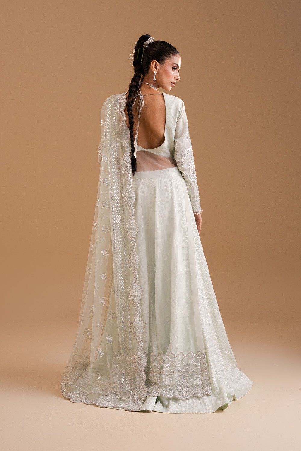 Afsany by Zariya RTW Embroidered Bareeze Net 3 Piece Suit ELYSIA ZB50035 Festive Collection