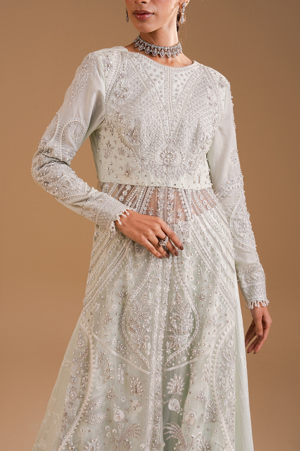 Afsany by Zariya RTW Embroidered Bareeze Net 3 Piece Suit ELYSIA ZB50035 Festive Collection