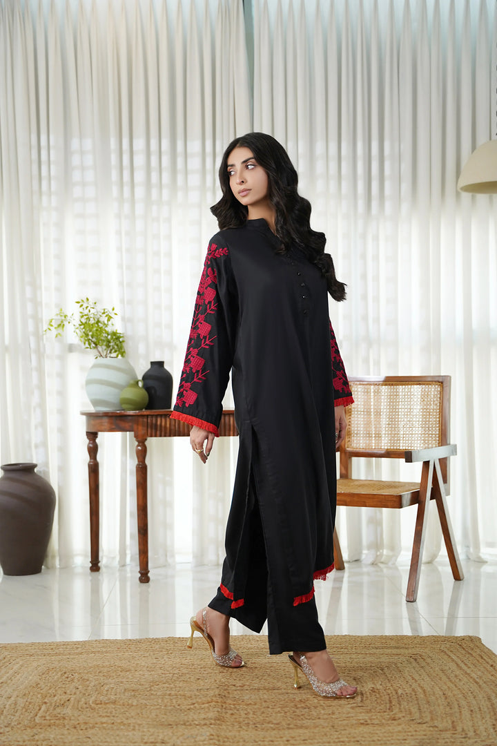 Dhaga Women Pret Embroidered 2 Piece Premium Cotton Rija SS25DSE110 - Summer Collection